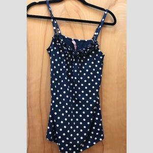 Juicy Couture Navy Polka Dot Tank Top
